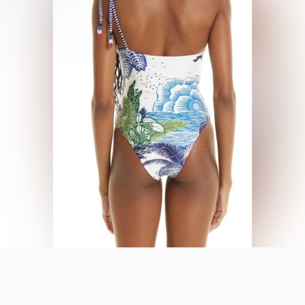 FARM Rio One Shoulder Tropical Print One Piece - Picture 4 of 6